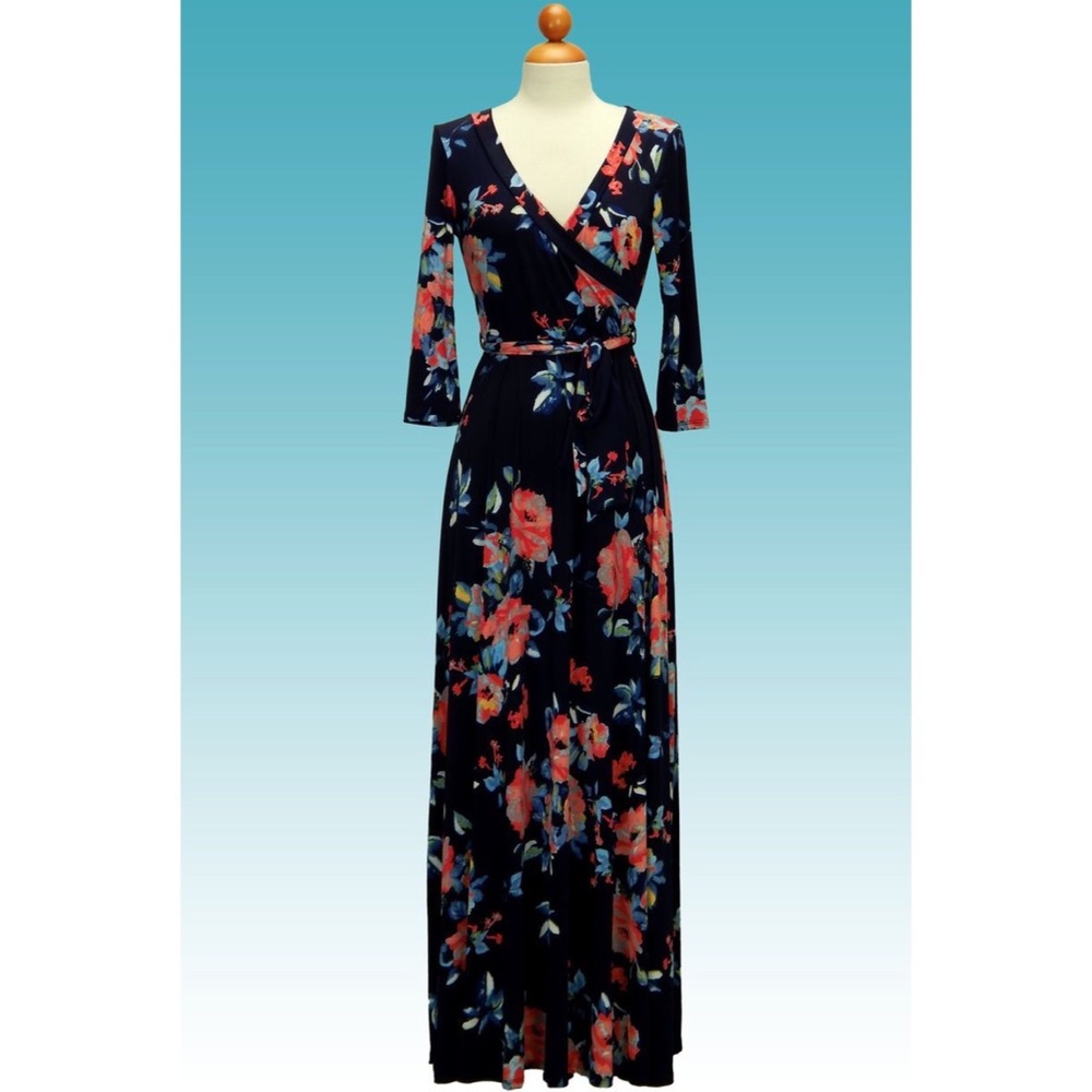 Floral Maxi Dress Janette Fashion John 3:16 M